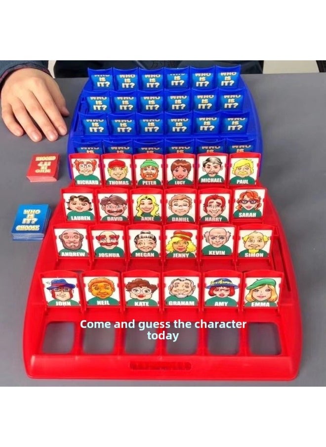 Generic - Guess Who I Am Table Game Head Card Reasoning Thinking Children's Parent-Child Interactive Game Toys Girls Wholesale-Color:Macaron Color Guess Who I Am 96 Cards + Plate + Bag -Specifications:Parent-child Interaction, Educational Enlightenment - Image 1
