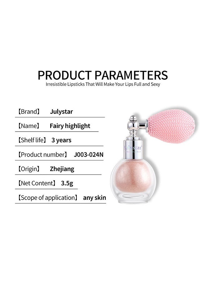 Julystar Fairy Highlight Body Spray, Facial Contouring Fine Shimmering Liquid Highlighter, Long-Lasting Sweatproof Stage Makeup Glitter Highlighter Powder Body Spray - 3.5G (#04) - Image 5