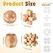 Tuanse 34 Pcs Metal Brain Teaser Puzzles for Kids Adult 3D Wooden Mind Games Puzzle Cube Wooden Brain Games Block Metal Wire Unlock Interlock Game Educational Logic Mind Desktop Toys - Image 3