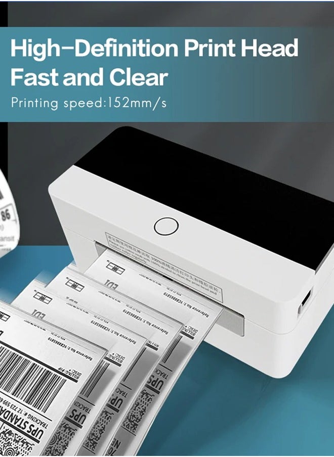 Xprinter Thermal Sticker Barcode Printer High-Speed 110mm with Free Label Holder, Compatible with FBA Labels and Various Shipping Companies, No Ink Required.  - Image 2