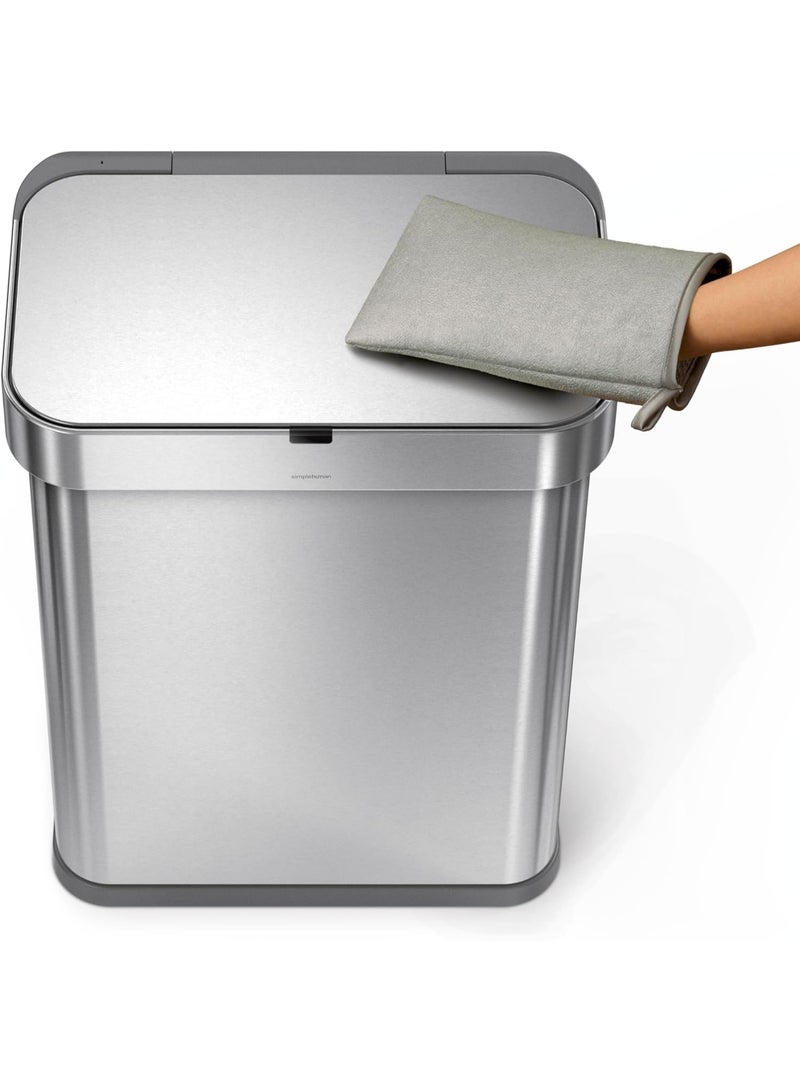 simplehuman Microfiber Gray Sponge Mitt For Stainless Steel Ultra Fine Microfiber - Image 4