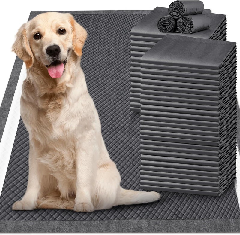 Gimars XL 28"x34" 6-Layer Ultra Abolsorbent Charcoal Pee Pads for Dogs, Leak-Proof Carbon Dog Puppy Pads, Odor-Control & Quick Dry Dog Training Pads 30 Counts - Image 1