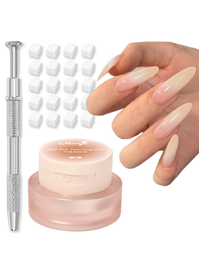 مونچا جل طلاء أظافر نايل بات، مجموعة طلاء أظافر جيل أومبري تحتوي على 20 إسفنجة وقلم مسك، جل الطلاء بتقنية UV LED، مجموعة فنون أظافر متدرجة وملونة تدوم طويلاً ومناسبة للمبتدئين، للاستخدام المنزلي والصالونات #02 - Image 1