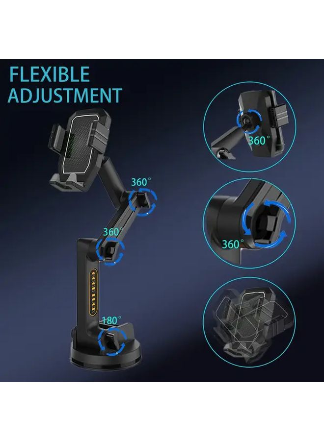 Heavy Duty Truck Phone Holder Compact 10 3 Inch Arm Stable Compatible with iPhone Samsung Grey - Image 3