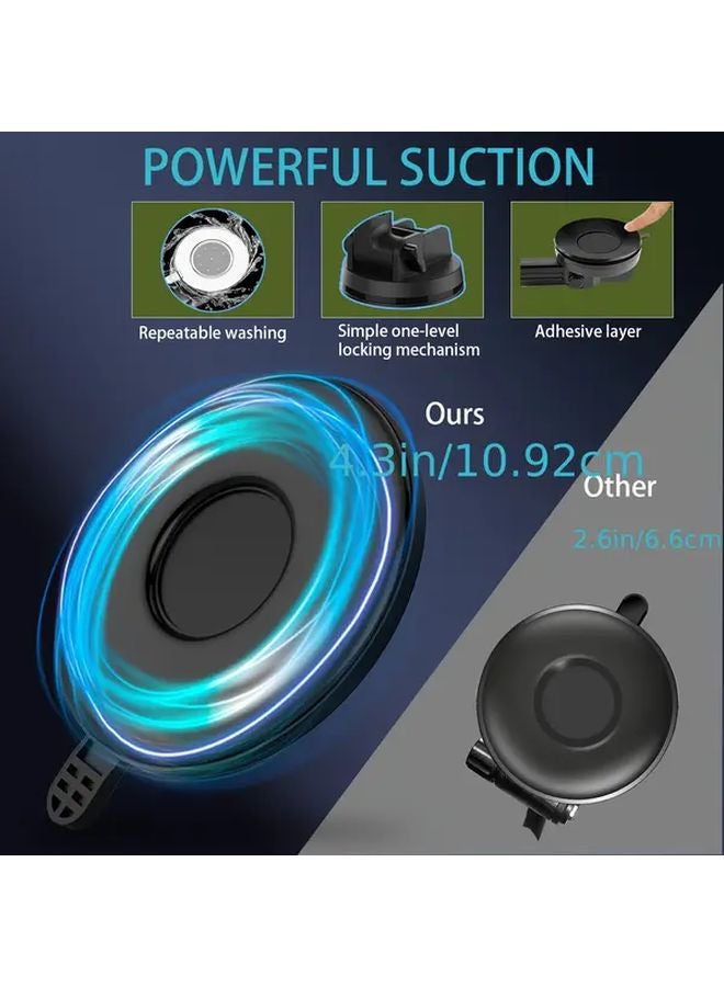 Heavy Duty Truck Phone Holder Compact 10 3 Inch Arm Stable Compatible with iPhone Samsung Grey - Image 5