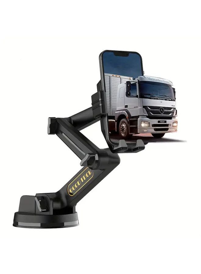 Heavy Duty Truck Phone Holder Compact 10 3 Inch Arm Stable Compatible with iPhone Samsung Grey - Image 1