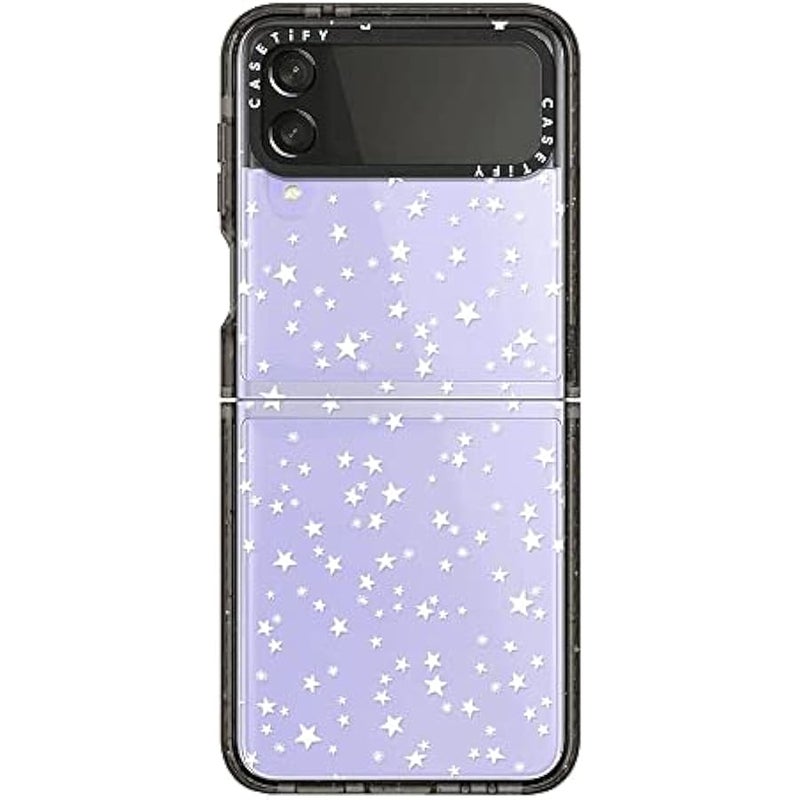 كاستيفي كاسيتي حافظة امباكت لهاتف جالاكسي Z فليب 4 - وايت ستار نايت - اسود شفاف - Image 3