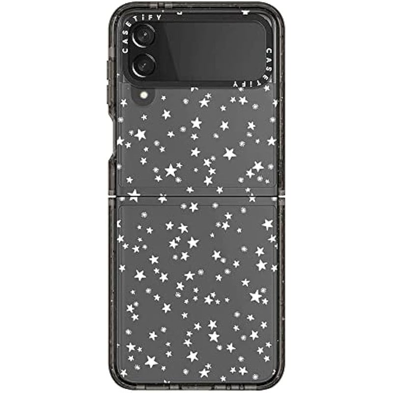 كاستيفي كاسيتي حافظة امباكت لهاتف جالاكسي Z فليب 4 - وايت ستار نايت - اسود شفاف - Image 4