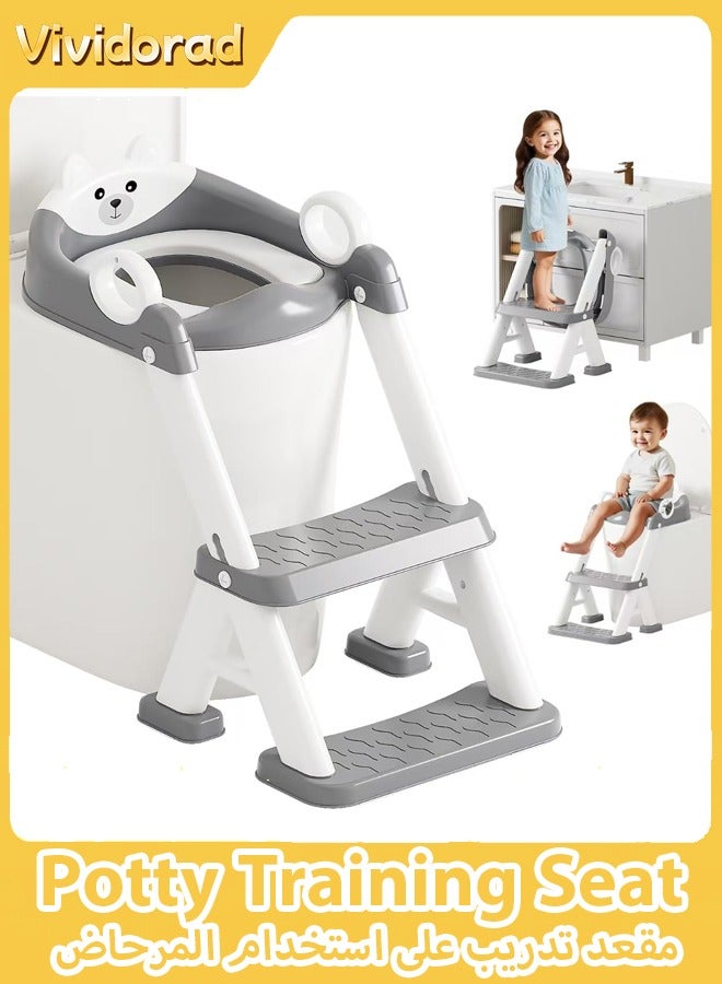 فيفيدوراد مقعد تدريب على استخدام المرحاض، مقعد تدريب على استخدام المرحاض 2 في 1 للأولاد والبنات، مقعد مرحاض للأطفال الصغار، مقاعد مرحاض قابلة للتعديل في الارتفاع، مقعد تدريب على استخدام المرحاض غير قابل للانزلاق، مقعد تدريب على استخدام المرحاض للأطفال الصغار الأولاد والبنات، مع مساند للذراعين ووسادة قابلة للاستبدال، واقي من الرذاذ مانع للانزلاق، يناسب معظم المراحيض - Image 1
