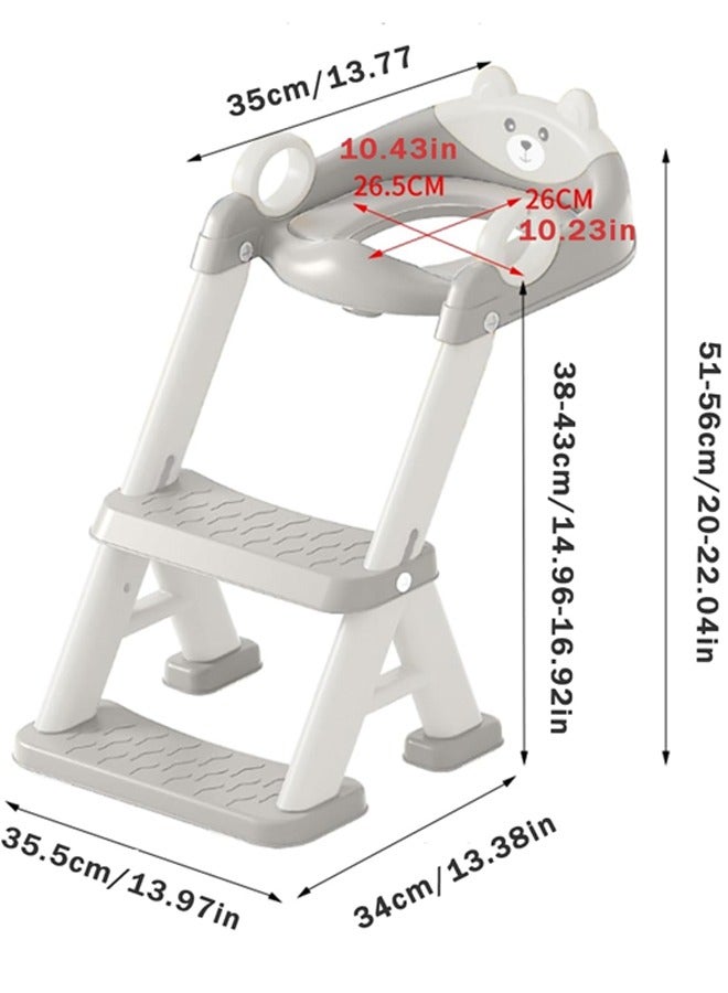 فيفيدوراد مقعد تدريب على استخدام المرحاض، مقعد تدريب على استخدام المرحاض 2 في 1 للأولاد والبنات، مقعد مرحاض للأطفال الصغار، مقاعد مرحاض قابلة للتعديل في الارتفاع، مقعد تدريب على استخدام المرحاض غير قابل للانزلاق، مقعد تدريب على استخدام المرحاض للأطفال الصغار الأولاد والبنات، مع مساند للذراعين ووسادة قابلة للاستبدال، واقي من الرذاذ مانع للانزلاق، يناسب معظم المراحيض - Image 2