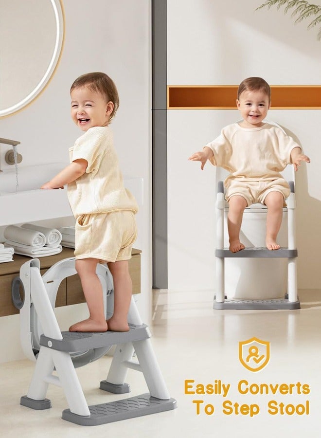 فيفيدوراد مقعد تدريب على استخدام المرحاض، مقعد تدريب على استخدام المرحاض 2 في 1 للأولاد والبنات، مقعد مرحاض للأطفال الصغار، مقاعد مرحاض قابلة للتعديل في الارتفاع، مقعد تدريب على استخدام المرحاض غير قابل للانزلاق، مقعد تدريب على استخدام المرحاض للأطفال الصغار الأولاد والبنات، مع مساند للذراعين ووسادة قابلة للاستبدال، واقي من الرذاذ مانع للانزلاق، يناسب معظم المراحيض - Image 3