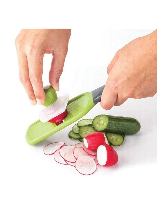 joie BPA-Free Dishwasher Safe Stainless Steel Mini Mandoline Slicer Assorted Color 8.5 x 3 Inch 29433 - Image 2