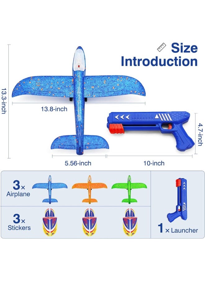 TOY GARDEN Airplane Toys For Boys Girls -Sport & Outdoor Toys For Boys 4 5 6 7 8 9 10 11 years Old/Aeroplane Toys For Boys, 2 Flight Modes LED Foam Glider Plane Toy, Flying Toy/Gift Toys For Boys  - Image 4