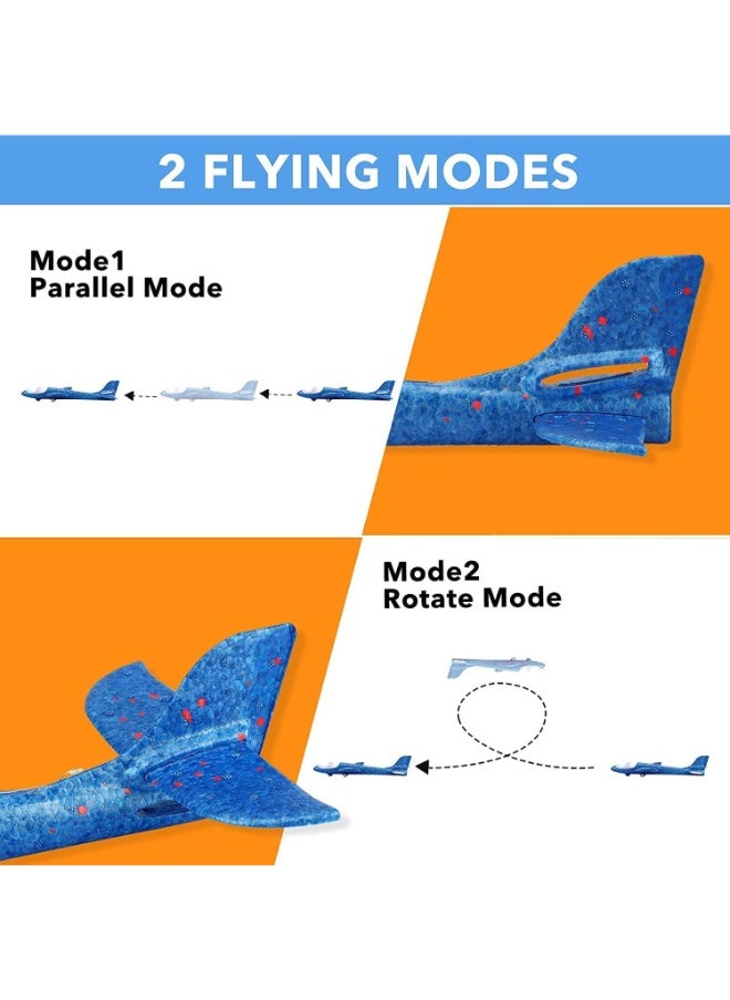 TOY GARDEN Airplane Toys For Boys Girls -Sport & Outdoor Toys For Boys 4 5 6 7 8 9 10 11 years Old/Aeroplane Toys For Boys, 2 Flight Modes LED Foam Glider Plane Toy, Flying Toy/Gift Toys For Boys  - Image 5