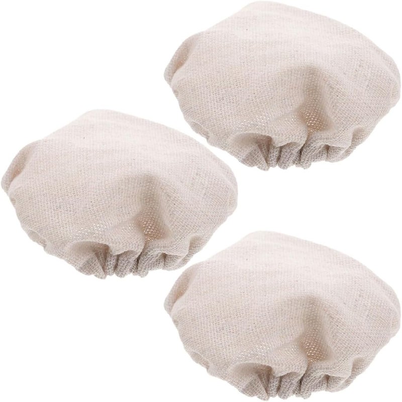 Luxshiny 3pcs Reusable Cloth Jar Lids for Sourdough Bread Proofing, Elastic Sealed Kitchen Storage Covers, Breathable Fabric Fermentation Caps for Glass Canning Jars - Image 1