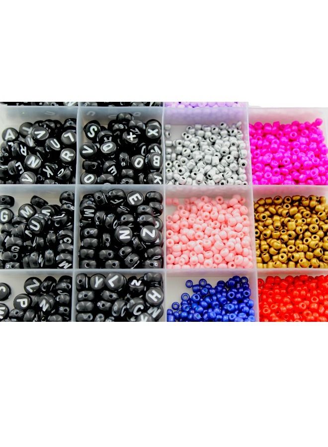 Toy Box Colourful Bracelet Beads And A-Z Alphabet Letter Art Starter DIY Bead Making Kit For Kids  - Image 3