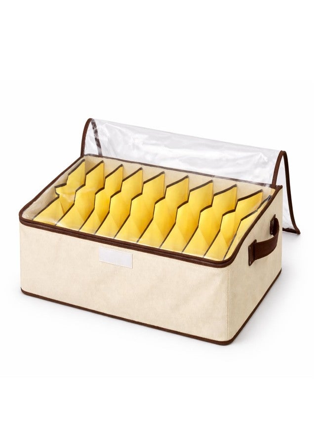 Nibbler® Foldable Clothes Organizer Box with 10 Compartments, Transparent Cover, Storage Bag with Handle for Saree, Lingerie & Innerwear, Wardrobe Organizer for Men & Women - Image 3