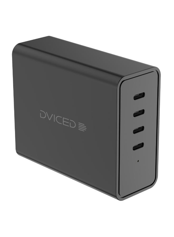 Dviced Wall charger with 140W GaN with 4 USB ports , UK plug - Black - Image 1
