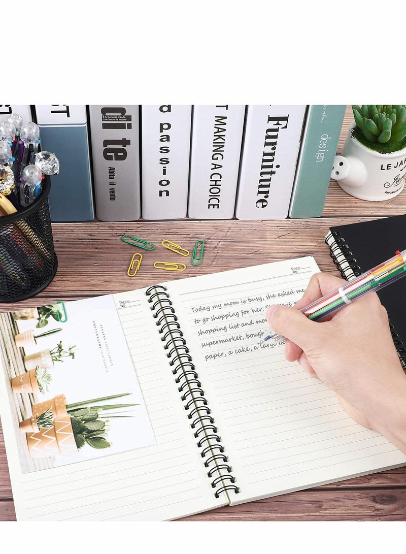 Generic 4-Pack A5 Spiral Notebooks, Soft Cover, 100 Lined Pages, 5"x8", Perfect for Office & School Supplies  - Image 5
