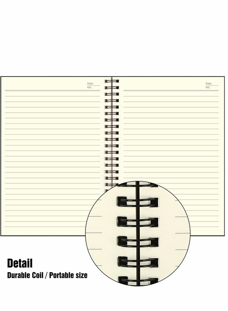 Generic 4-Pack A5 Spiral Notebooks, Soft Cover, 100 Lined Pages, 5"x8", Perfect for Office & School Supplies  - Image 2
