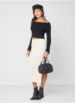 ONLY Off Shoulder Knitted Crop Top  - Image 4