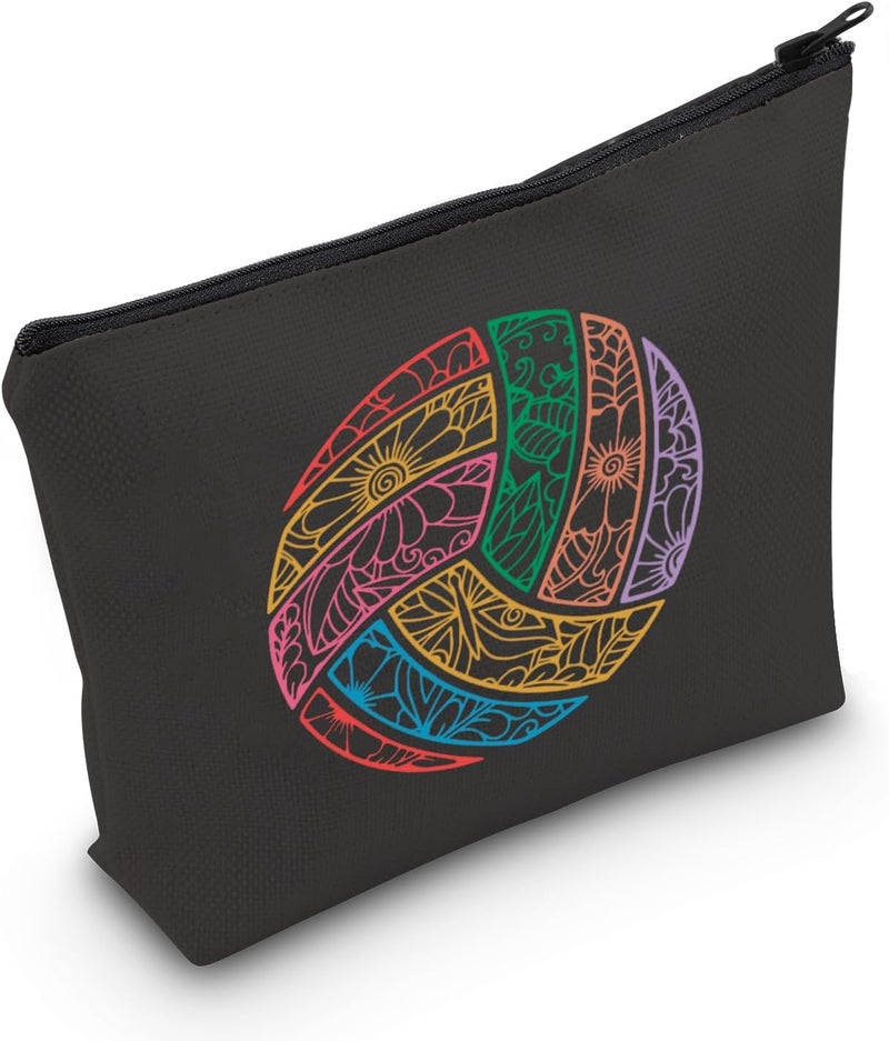 MNIGIU Volleyball Lover Gifts - Makeup Bag & Street Ball Lover Gift (Black)