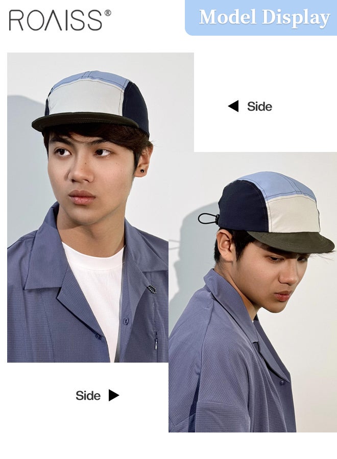 رويس قبعة مسطحة من خمس قطع للرجال والنساء، سريعة الجفاف، مناسبة للرياضات الخارجية، وقبعة شمس خفيفة الوزن للتخييم والجري والتنس، وقبعة رياضية قابلة للطي والتخزين - Image 5