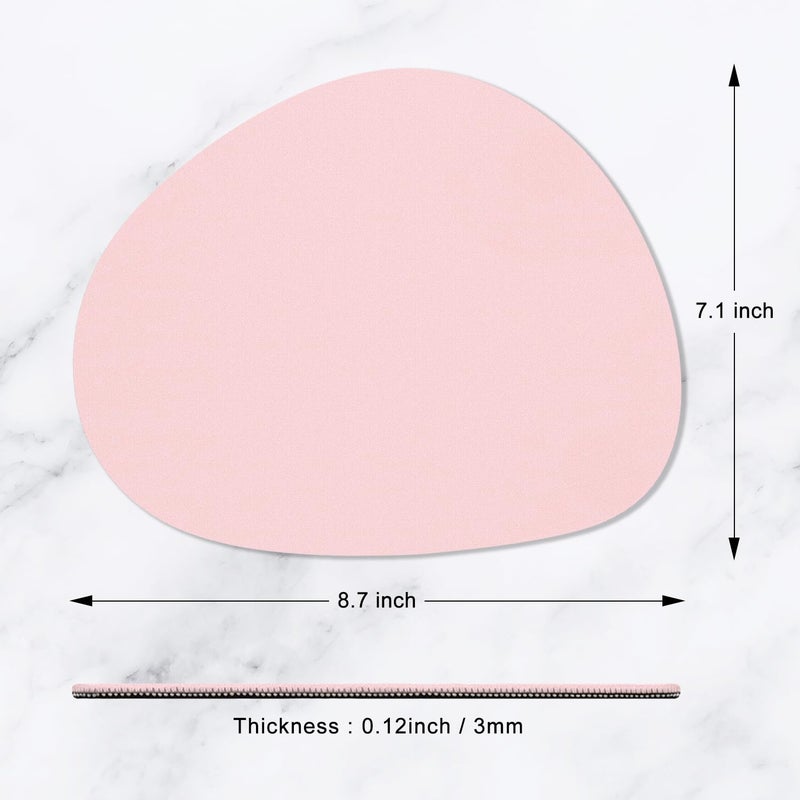 Hsurbtra Mouse Pad, Premium-Textured Small Oval Mousepad 8.7 x 7.1 Inch Pink, Thick 3 mm Anti-Slip Waterproof Rubber Pretty Cute Computer Mat for Office Home Gaming Laptop Men Women Kids - Image 5