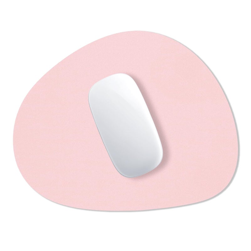 Hsurbtra Mouse Pad, Premium-Textured Small Oval Mousepad 8.7 x 7.1 Inch Pink, Thick 3 mm Anti-Slip Waterproof Rubber Pretty Cute Computer Mat for Office Home Gaming Laptop Men Women Kids - Image 1