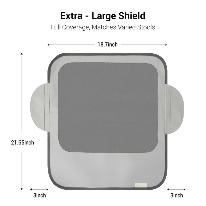 Minnebaby Extra Large Booster Chair Protector Cover, Dining Chair Seat Cover for Booster Seat, Grey - Image 2