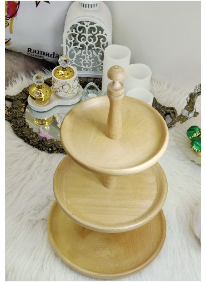 ماركة غير محددة شيالة كحك 3 دور بمقاسات مختلفة خشب زان  - Image 1