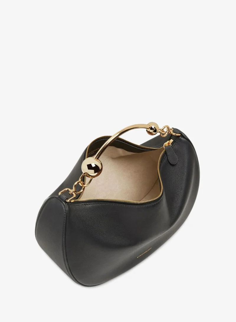 Strathberry Black Crescent Moon Top Handle Bag for Women | Best Price UAE