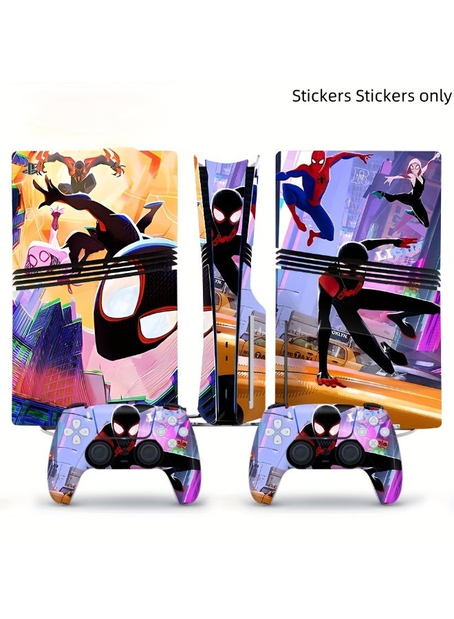 [Decals Only] Miles, Gwen, Spider-Man themed Playstation 5 console - Premium vinyl sticker (disc drive) - Waterproof and dustproof Eye-catching illustration design - Image 1