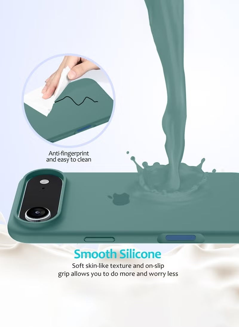 iPhone 17 Air Case Liquid Soft Silicone Slim iPhone 17 Air Cover with Inside Microfiber Lining Shockproof Protective Phone Case for iPhone 17 Air 6.5 inch - Image 4