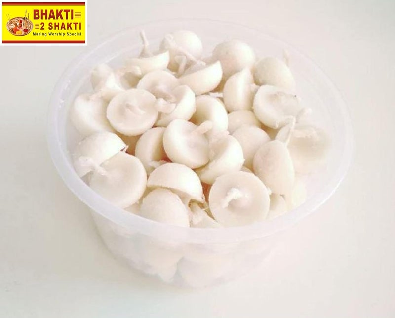 BHAKTI 2 SHAKTI MAKING WORSHIP SPECIAL Bhakti2ShaktiMaking Worship Special Special Ghee Wicks 30 diyas Ghee Batti for pooja Attractive Decorative Diya Batti Readymade cotton batti ready to use Special ocassions ghee batti  - Image 4