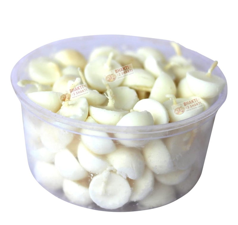 BHAKTI 2 SHAKTI MAKING WORSHIP SPECIAL Bhakti2ShaktiMaking Worship Special Special Ghee Wicks 30 diyas Ghee Batti for pooja Attractive Decorative Diya Batti Readymade cotton batti ready to use Special ocassions ghee batti  - Image 1