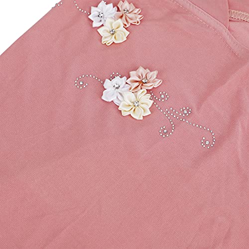 Clobeau Muslim Hijab Girls Hijab Scarfs Head Wrap Scarf, Islamic Scarf Shawls Lace Headscarf Cap, Plain Hijabs for Girls Age 2-6 - Image 4