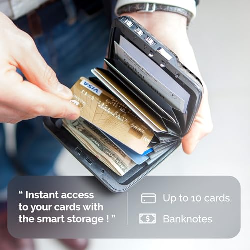 ÖGON -DESIGNS- Genuine carbon fiber wallet, the first pocket size vault made with carbon fiber, lockable with a 3 digit code, RFID protection card holder, Code wallet model - Image 4