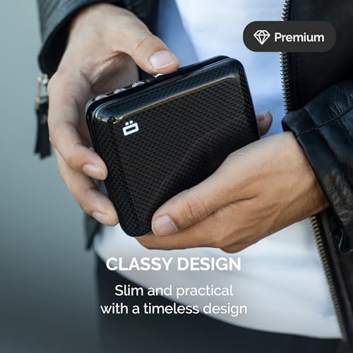 ÖGON -DESIGNS- Genuine carbon fiber wallet, the first pocket size vault made with carbon fiber, lockable with a 3 digit code, RFID protection card holder, Code wallet model - Image 5