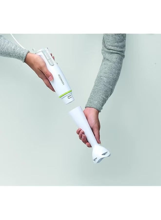 KENWOOD Hand Blender 600W 0.6L Removable Wand One Speed Plus Turbo Function Graduated Beaker Hbp02.001Wh White - Image 2