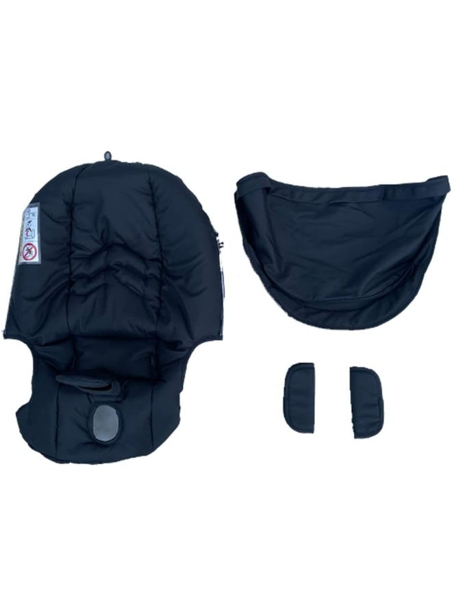 AICTIMO Seat Cushion Changing Kits Clothes, Sun Shade, Stroller Canopy Compatible with Doona Car Seat & Stroller (Black) - Image 2