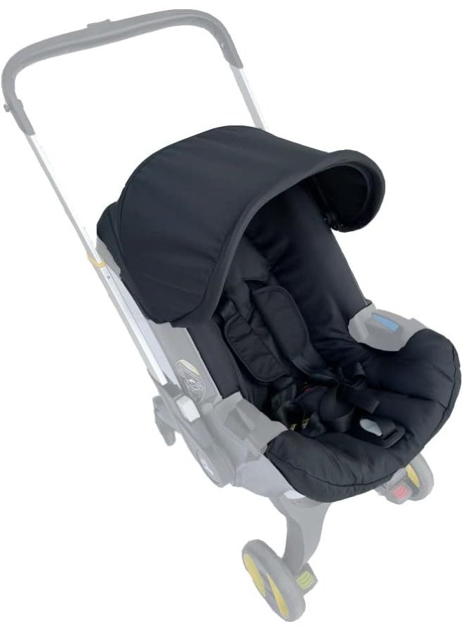 AICTIMO Seat Cushion Changing Kits Clothes, Sun Shade, Stroller Canopy Compatible with Doona Car Seat & Stroller (Black) - Image 1