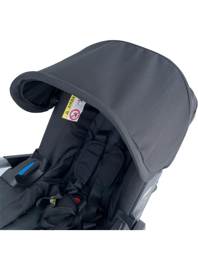 AICTIMO Seat Cushion Changing Kits Clothes, Sun Shade, Stroller Canopy Compatible with Doona Car Seat & Stroller (Black) - Image 4