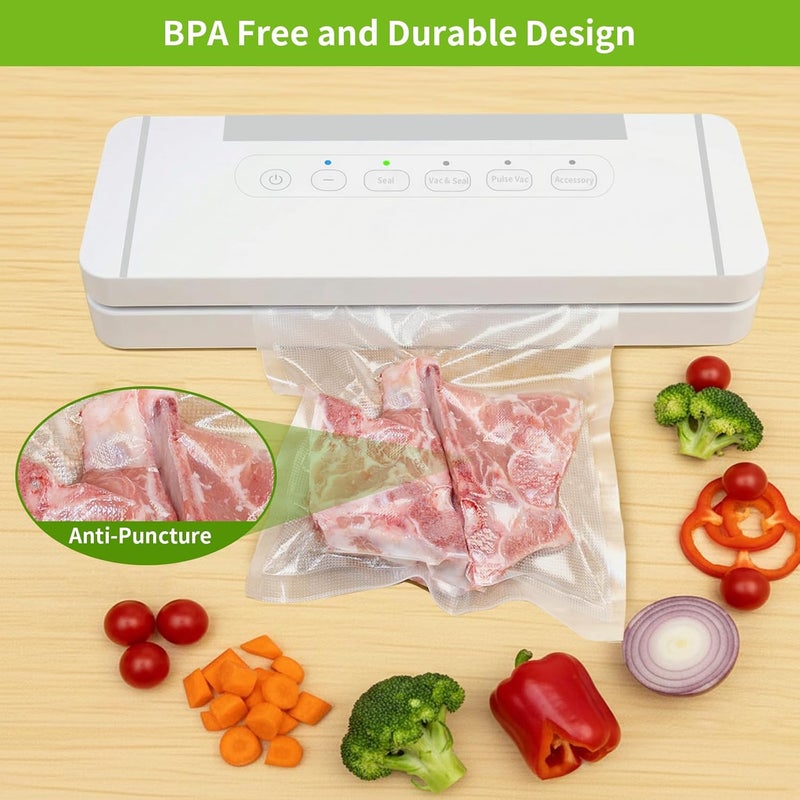 SurpOxyLoc 4 لفات 28×600 سم من لفائف أكياس حفظ الطعام بالتفريغ، خالية من BPA وLFGB، كيس تجميد بالتفريغ، متوافقة مع أي جهاز تفريغ (إجمالي 2400 سم) - Image 5