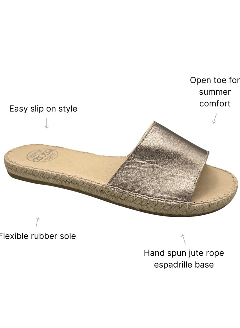 SHOEQ Bronze Summer Espadrille for Women | Best Price UAE