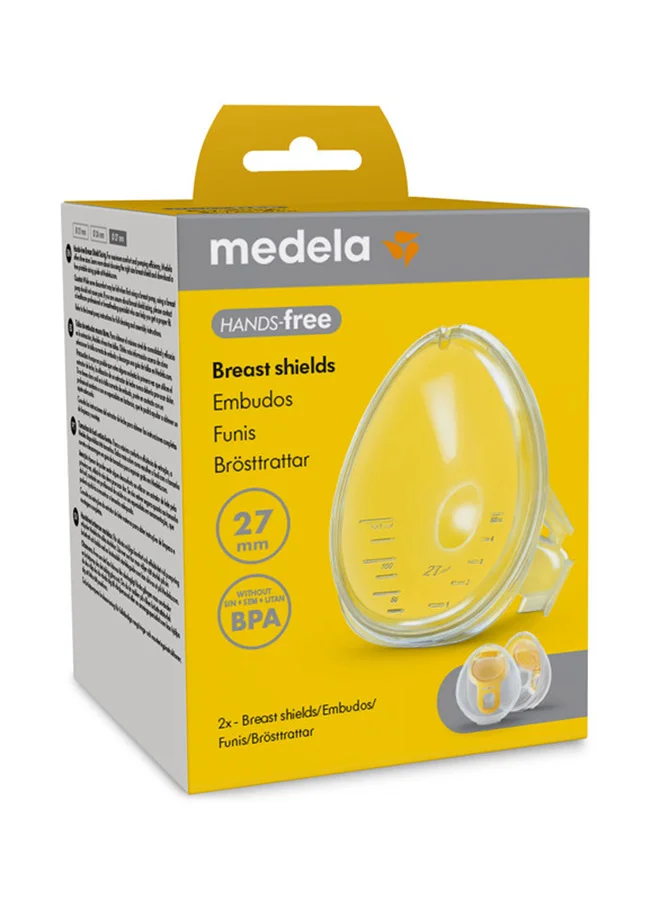 Medela Pack Of 2 Hands-Free Breast Shield, 27 MM
