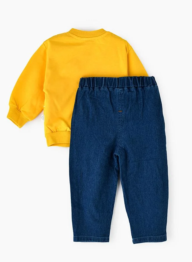 babyqlo Dino Adventure Outfit 2 piece Set for Young Boys