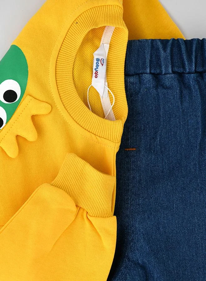 babyqlo Dino Adventure Outfit 2 piece Set for Young Boys