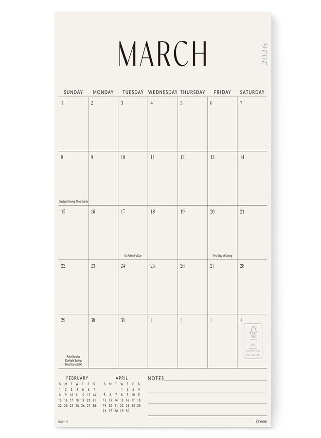 Jotsome Magnetic Calendar for Refrigerator 2026-2027, Monthly Fridge Calendar From Now to June 2027 14x10 inch, Easy Organizing (Vertical) - Image 1