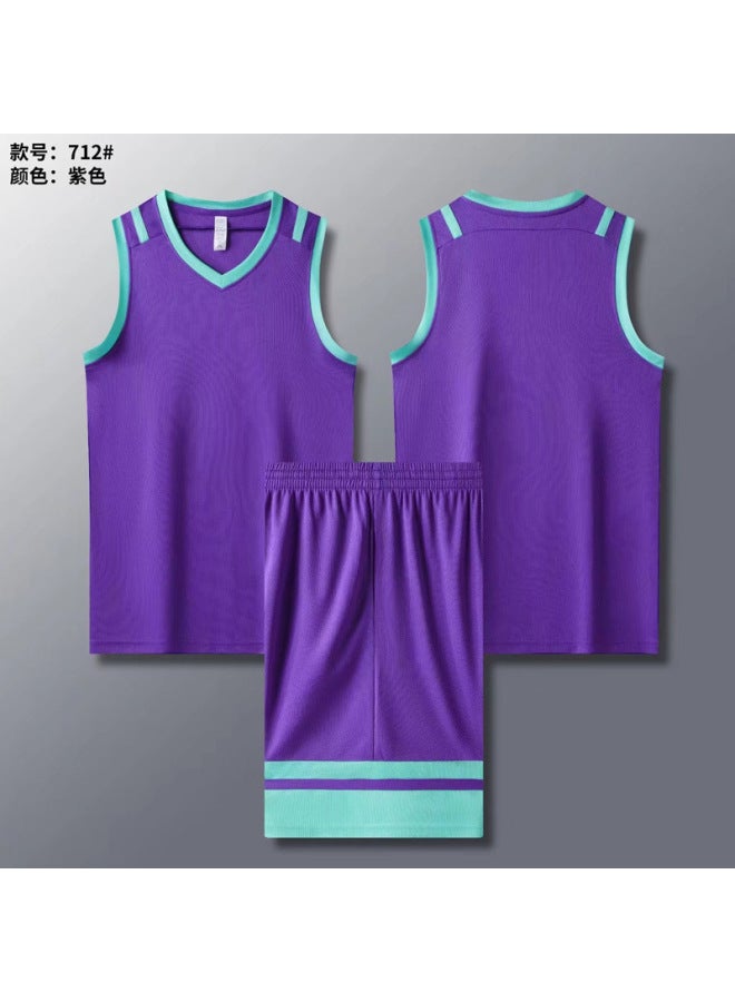 Basketball Uniform Suit Men's Jersey Team Uniform Middle School Student Compeion Training Uniform Children's Quick-drying Vest Ball Uniform Printing